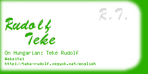 rudolf teke business card